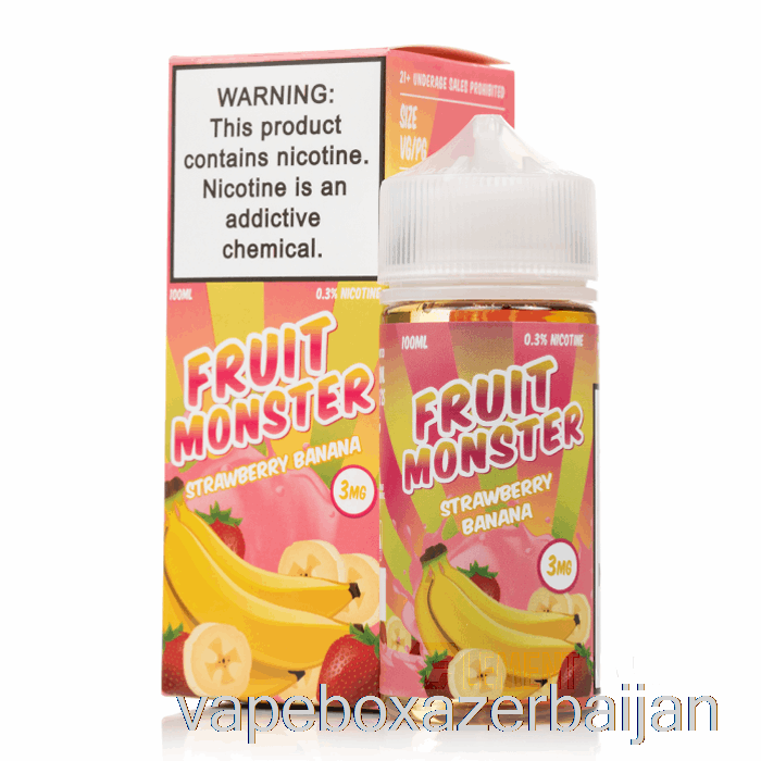 Vape Baku Strawberry Banana - Fruit Monster - 100mL 0mg